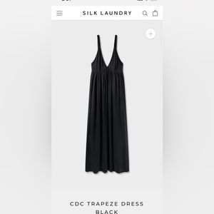 Silk Laundry Black Trapeze Dress